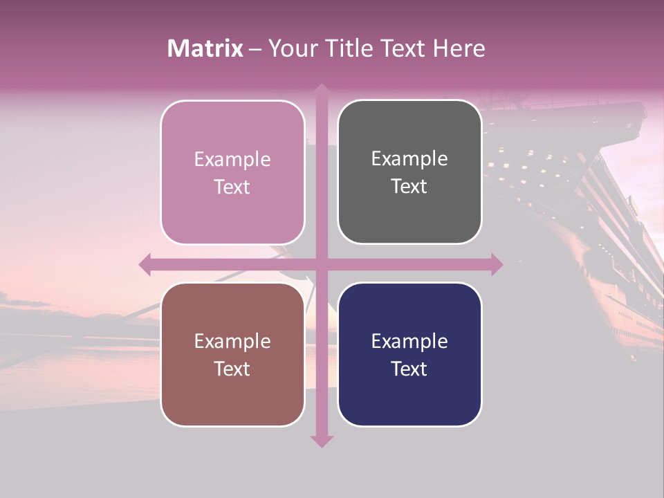Cruise Ship Docked In Ushuaia At Sunrise PowerPoint Template