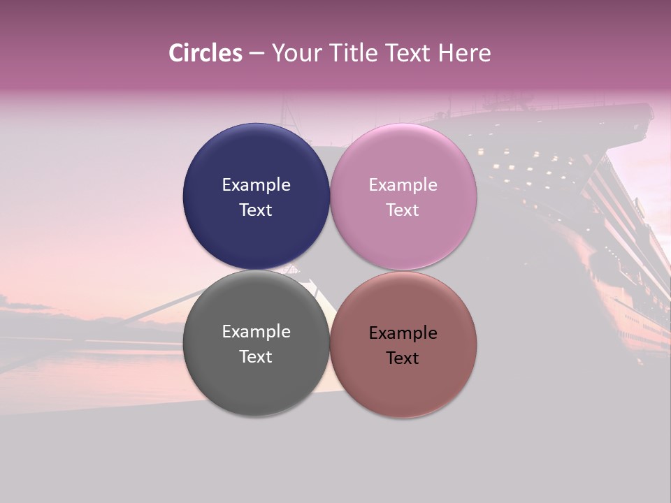 Cruise Ship Docked In Ushuaia At Sunrise PowerPoint Template