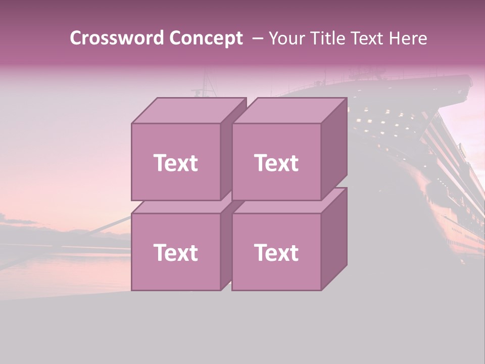 Cruise Ship Docked In Ushuaia At Sunrise PowerPoint Template