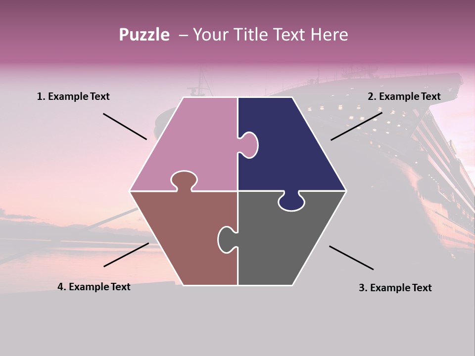 Cruise Ship Docked In Ushuaia At Sunrise PowerPoint Template
