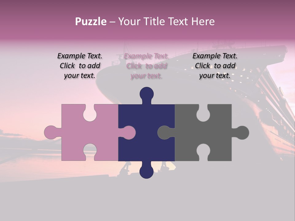 Cruise Ship Docked In Ushuaia At Sunrise PowerPoint Template