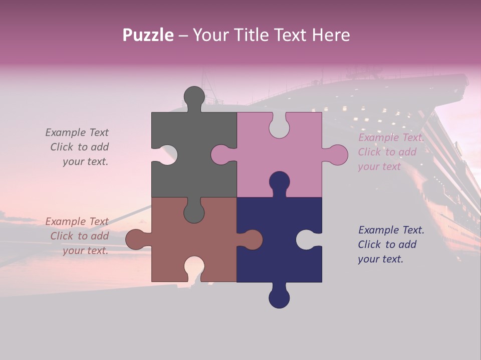 Cruise Ship Docked In Ushuaia At Sunrise PowerPoint Template