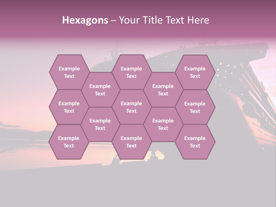 Cruise Ship Docked In Ushuaia At Sunrise PowerPoint Template
