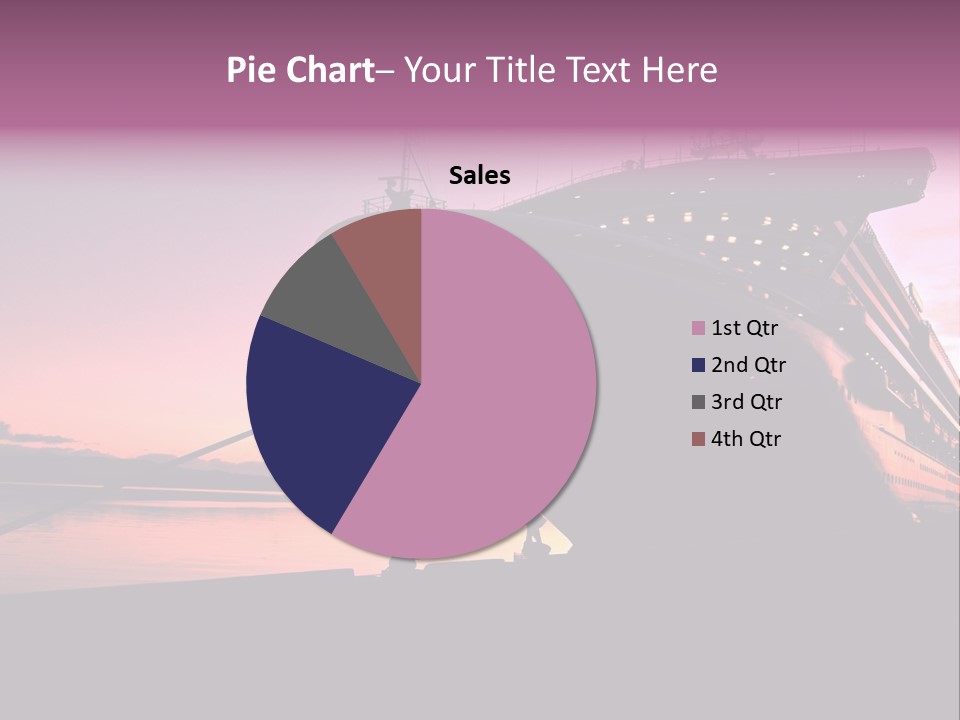 Cruise Ship Docked In Ushuaia At Sunrise PowerPoint Template