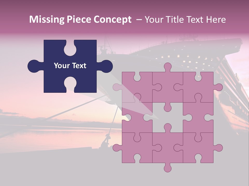 Cruise Ship Docked In Ushuaia At Sunrise PowerPoint Template