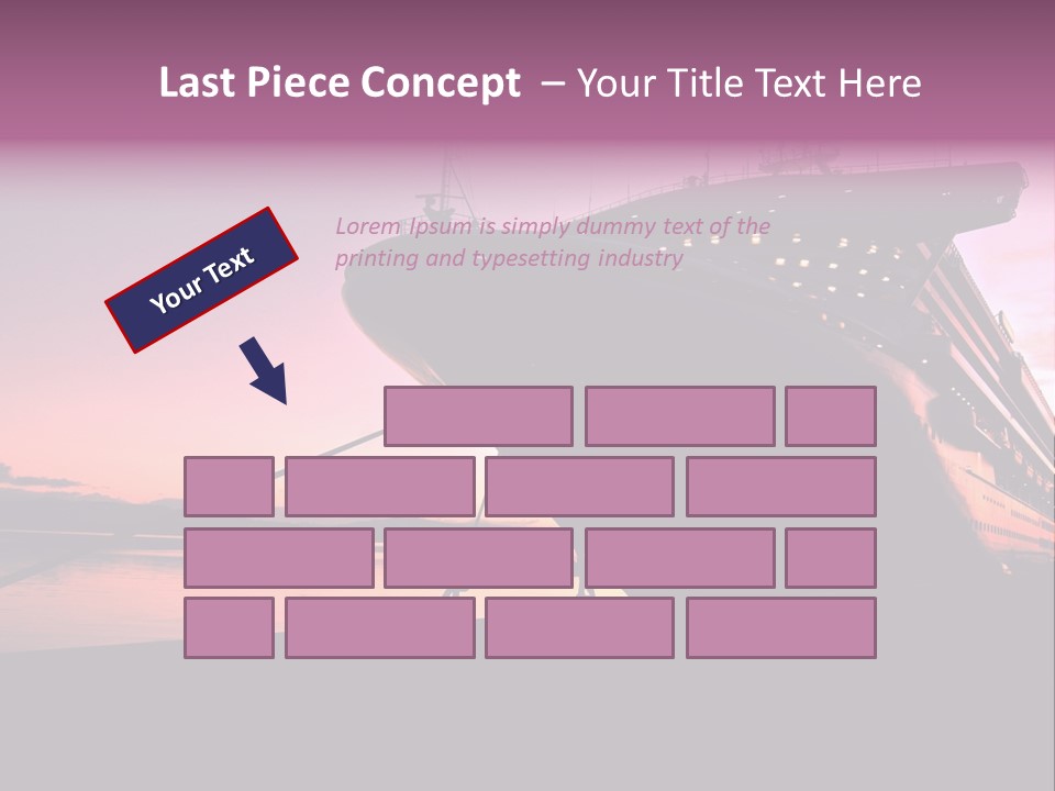 Cruise Ship Docked In Ushuaia At Sunrise PowerPoint Template