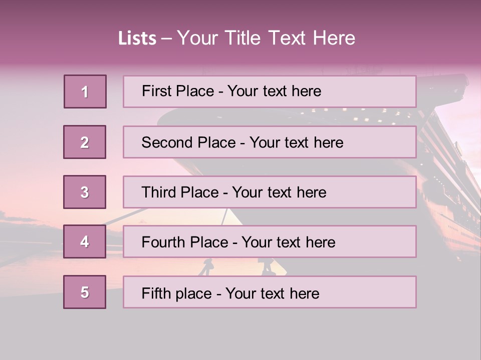Cruise Ship Docked In Ushuaia At Sunrise PowerPoint Template