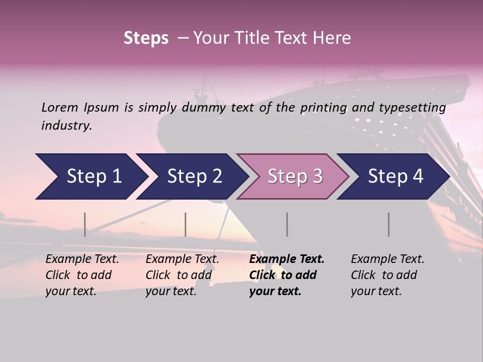 Cruise Ship Docked In Ushuaia At Sunrise PowerPoint Template