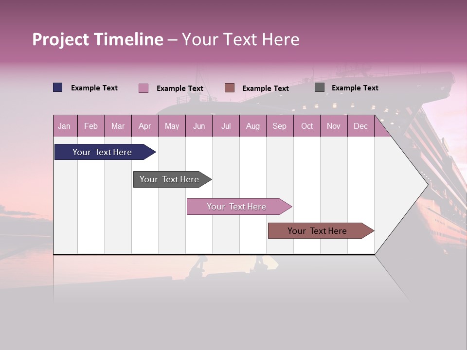 Cruise Ship Docked In Ushuaia At Sunrise PowerPoint Template