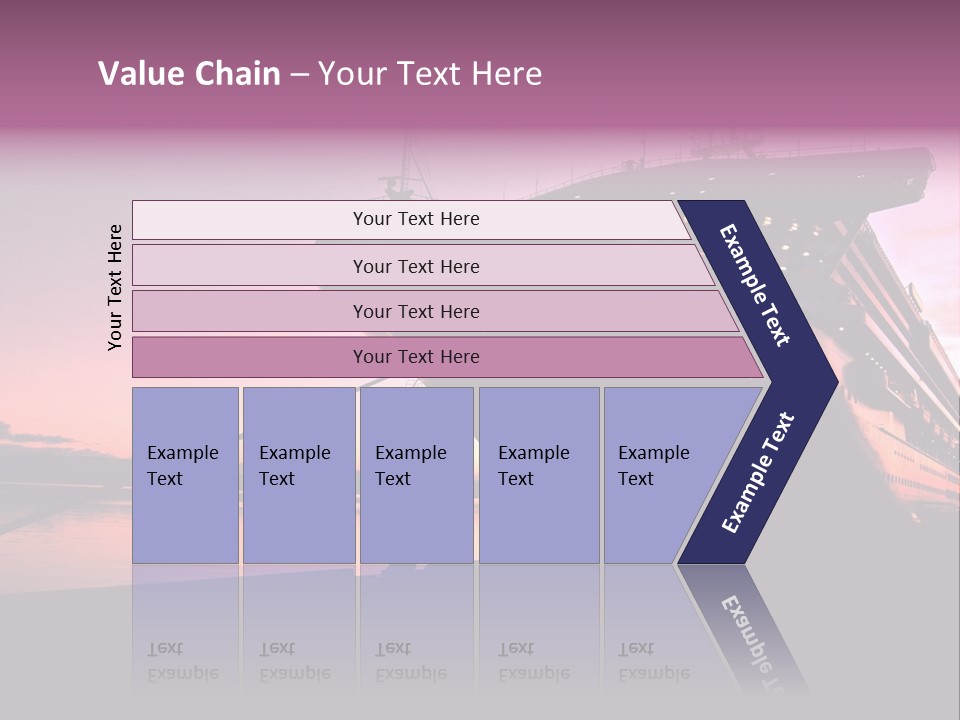 Cruise Ship Docked In Ushuaia At Sunrise PowerPoint Template