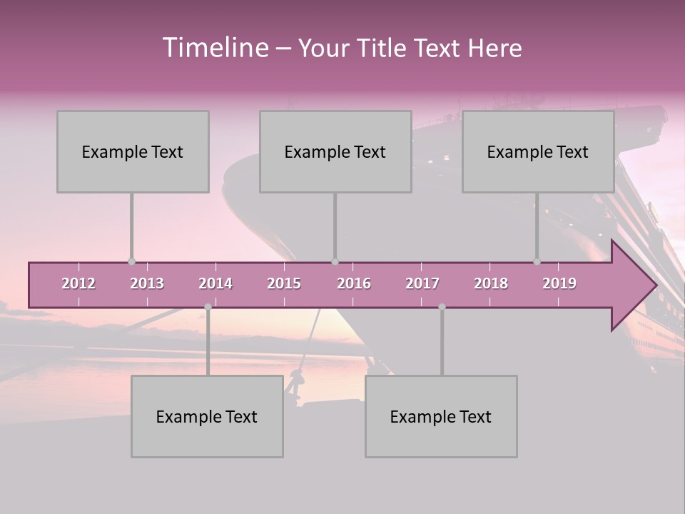 Cruise Ship Docked In Ushuaia At Sunrise PowerPoint Template