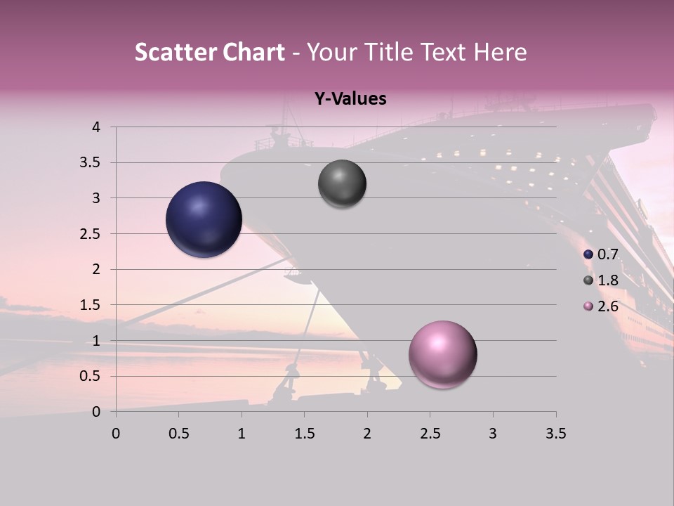 Cruise Ship Docked In Ushuaia At Sunrise PowerPoint Template