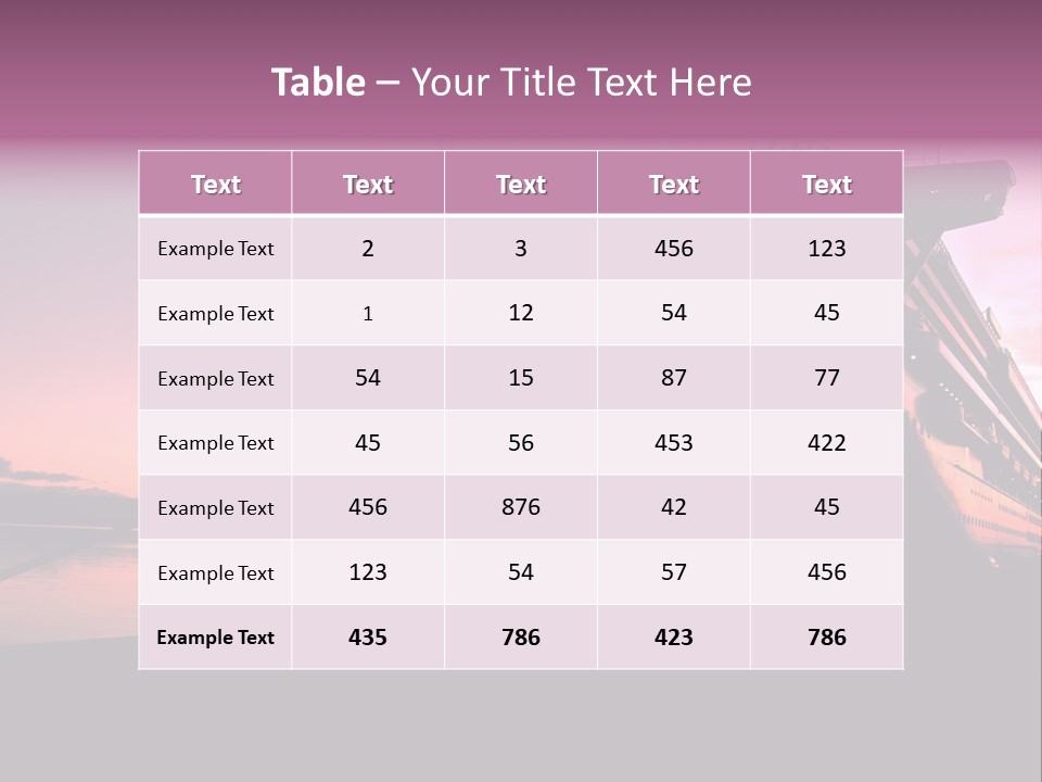 Cruise Ship Docked In Ushuaia At Sunrise PowerPoint Template