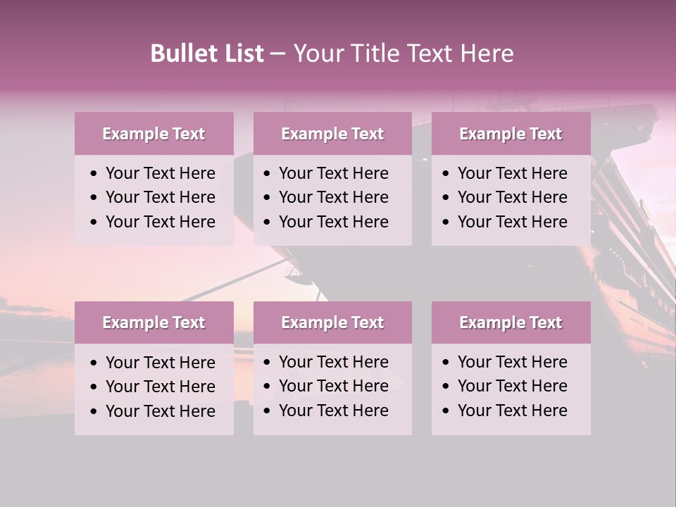 Cruise Ship Docked In Ushuaia At Sunrise PowerPoint Template