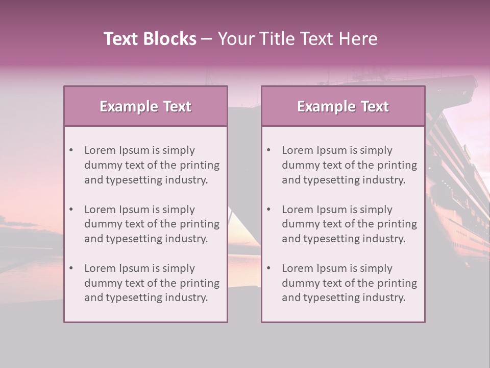 Cruise Ship Docked In Ushuaia At Sunrise PowerPoint Template