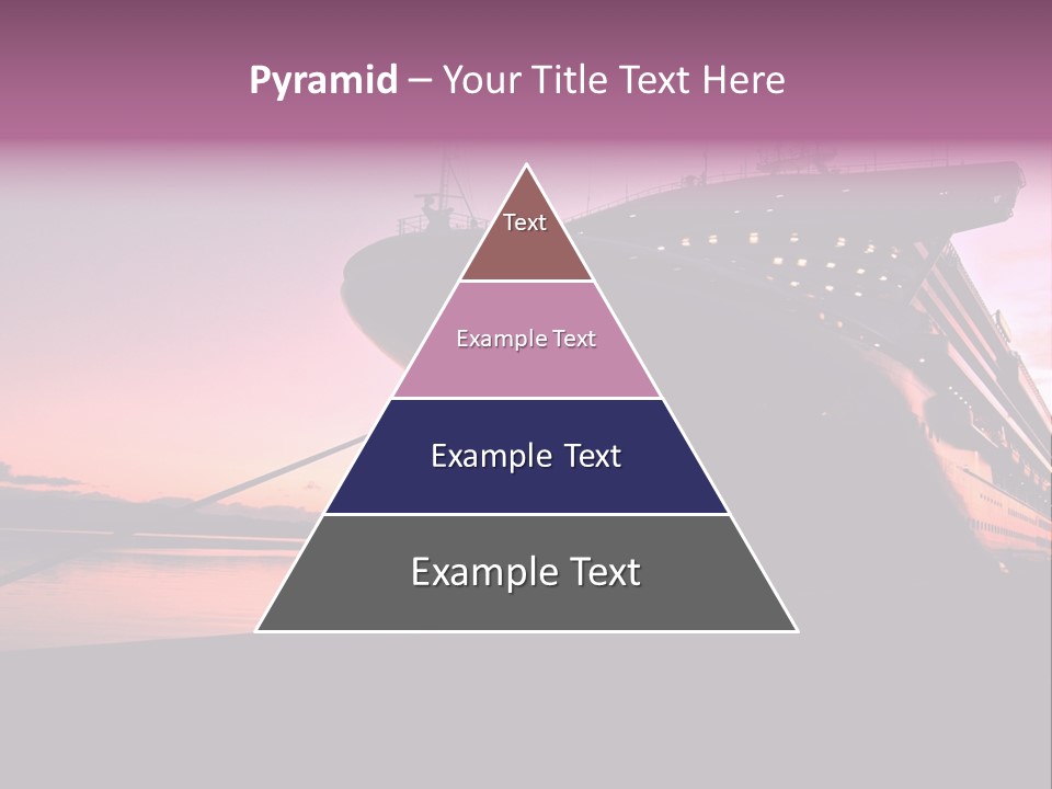 Cruise Ship Docked In Ushuaia At Sunrise PowerPoint Template