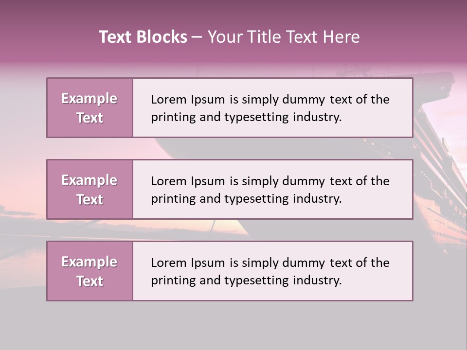 Cruise Ship Docked In Ushuaia At Sunrise PowerPoint Template
