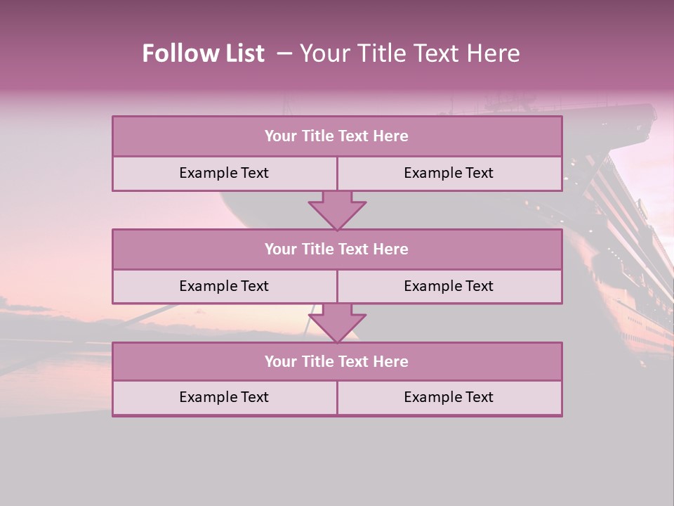 Cruise Ship Docked In Ushuaia At Sunrise PowerPoint Template