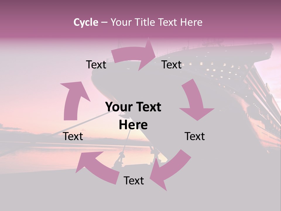 Cruise Ship Docked In Ushuaia At Sunrise PowerPoint Template