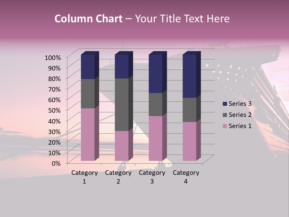 Cruise Ship Docked In Ushuaia At Sunrise PowerPoint Template