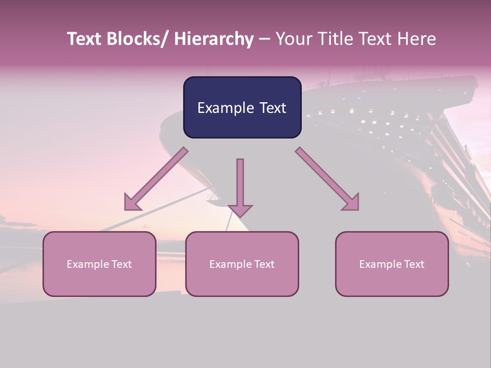 Cruise Ship Docked In Ushuaia At Sunrise PowerPoint Template