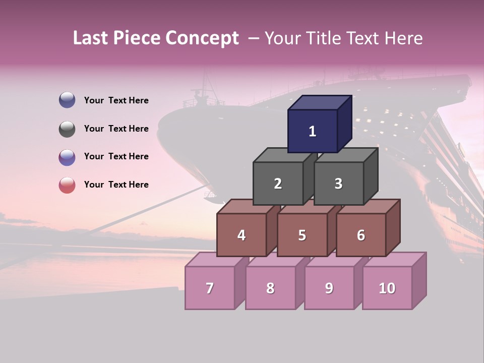 Cruise Ship Docked In Ushuaia At Sunrise PowerPoint Template