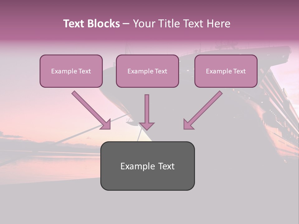Cruise Ship Docked In Ushuaia At Sunrise PowerPoint Template