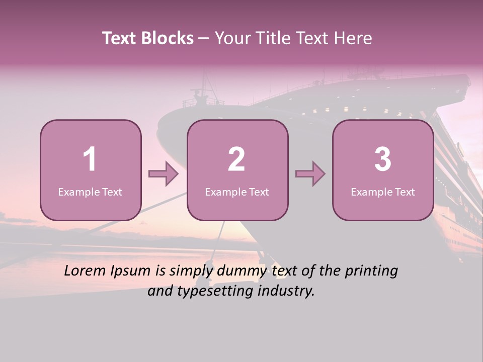 Cruise Ship Docked In Ushuaia At Sunrise PowerPoint Template