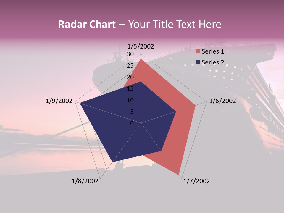 Cruise Ship Docked In Ushuaia At Sunrise PowerPoint Template