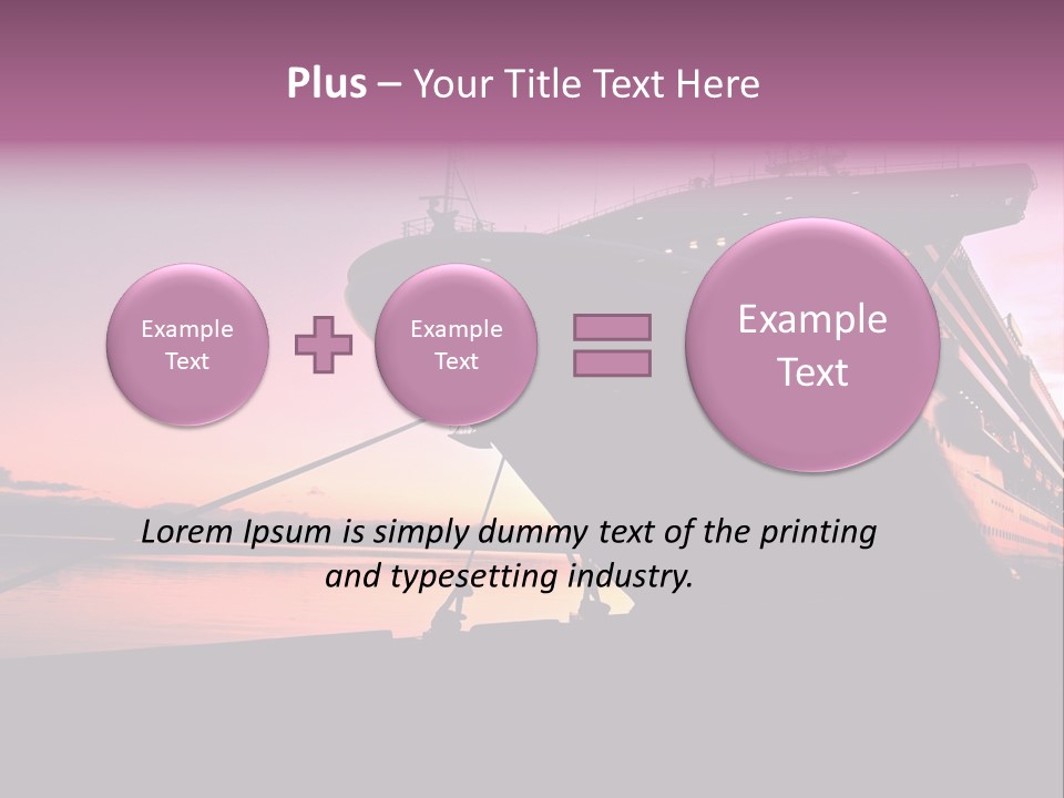Cruise Ship Docked In Ushuaia At Sunrise PowerPoint Template