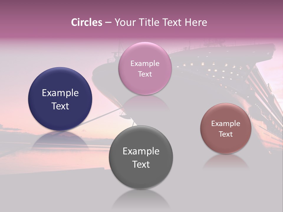 Cruise Ship Docked In Ushuaia At Sunrise PowerPoint Template