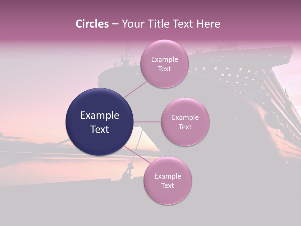 Cruise Ship Docked In Ushuaia At Sunrise PowerPoint Template
