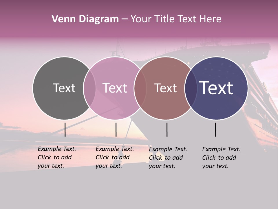 Cruise Ship Docked In Ushuaia At Sunrise PowerPoint Template