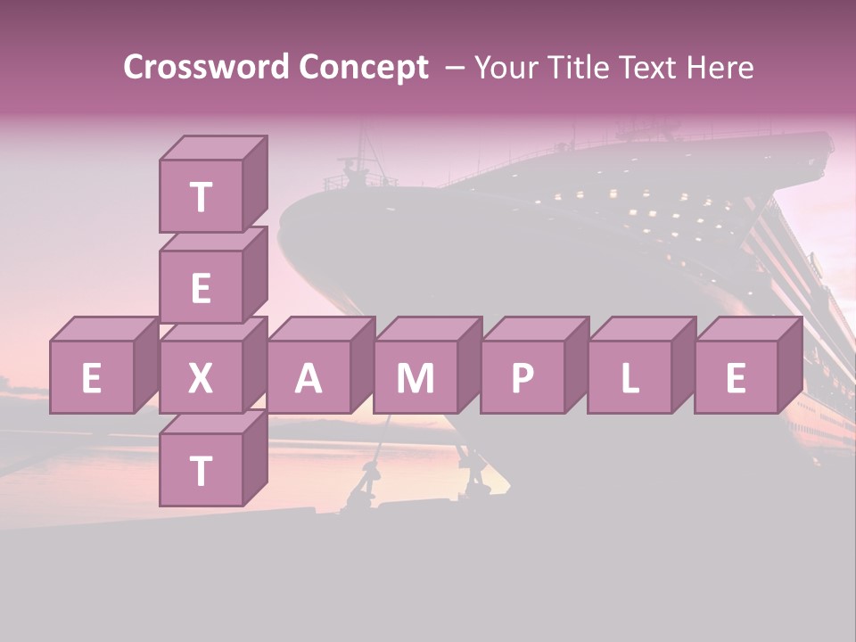 Cruise Ship Docked In Ushuaia At Sunrise PowerPoint Template