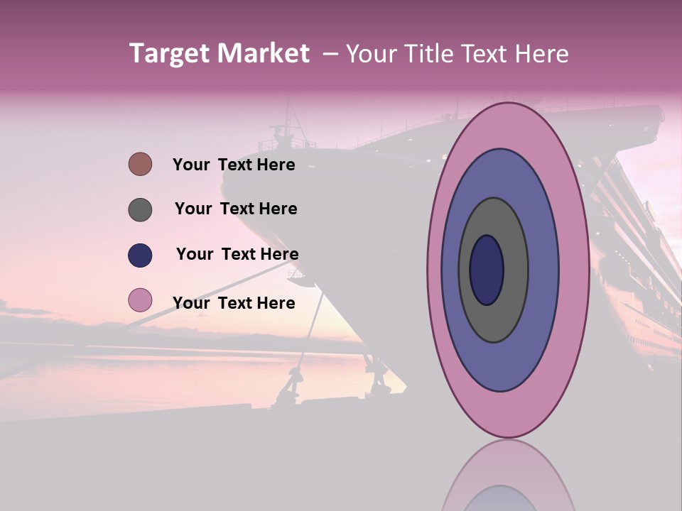 Cruise Ship Docked In Ushuaia At Sunrise PowerPoint Template