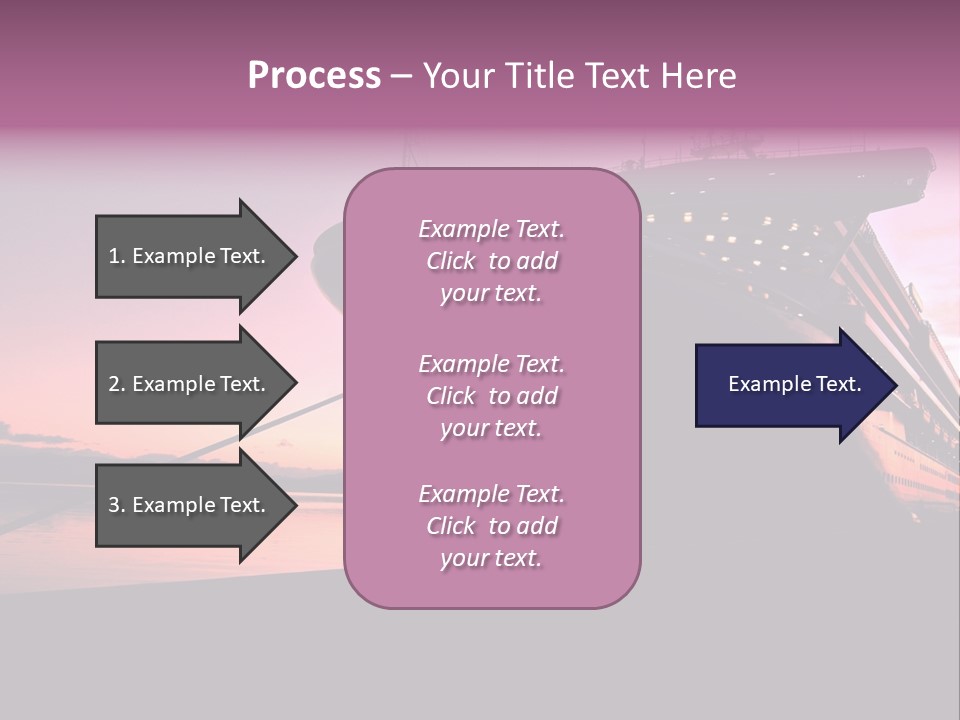 Cruise Ship Docked In Ushuaia At Sunrise PowerPoint Template
