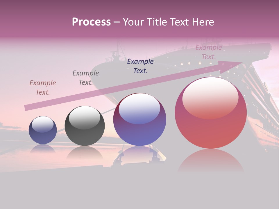 Cruise Ship Docked In Ushuaia At Sunrise PowerPoint Template