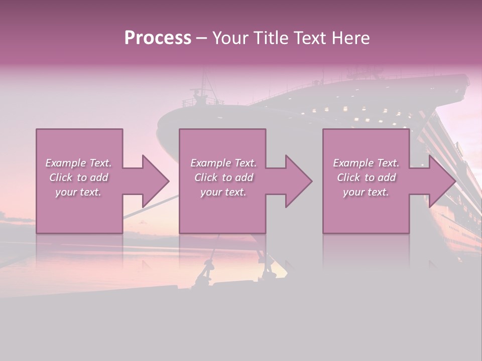 Cruise Ship Docked In Ushuaia At Sunrise PowerPoint Template