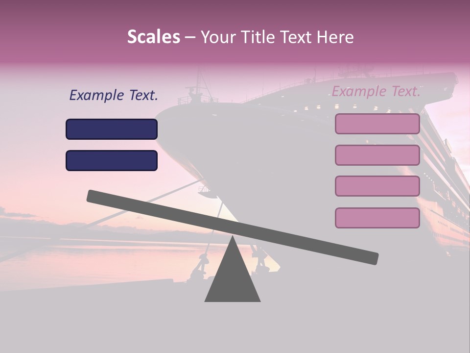 Cruise Ship Docked In Ushuaia At Sunrise PowerPoint Template