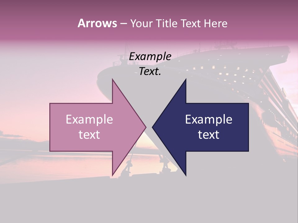 Cruise Ship Docked In Ushuaia At Sunrise PowerPoint Template
