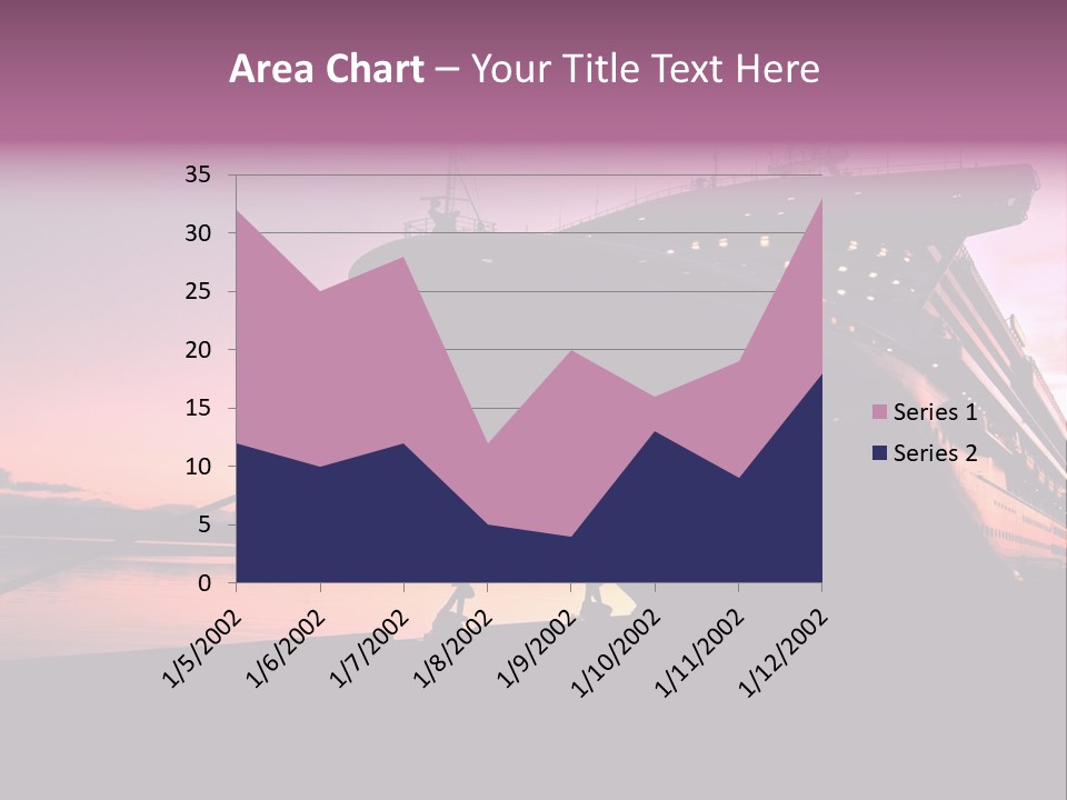 Cruise Ship Docked In Ushuaia At Sunrise PowerPoint Template