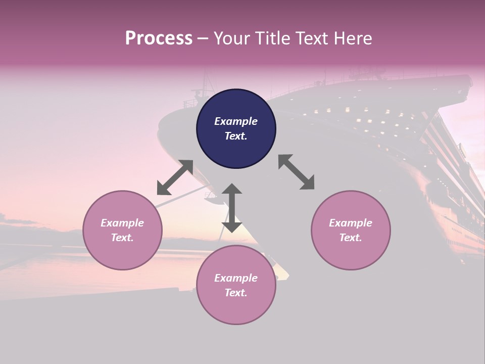 Cruise Ship Docked In Ushuaia At Sunrise PowerPoint Template