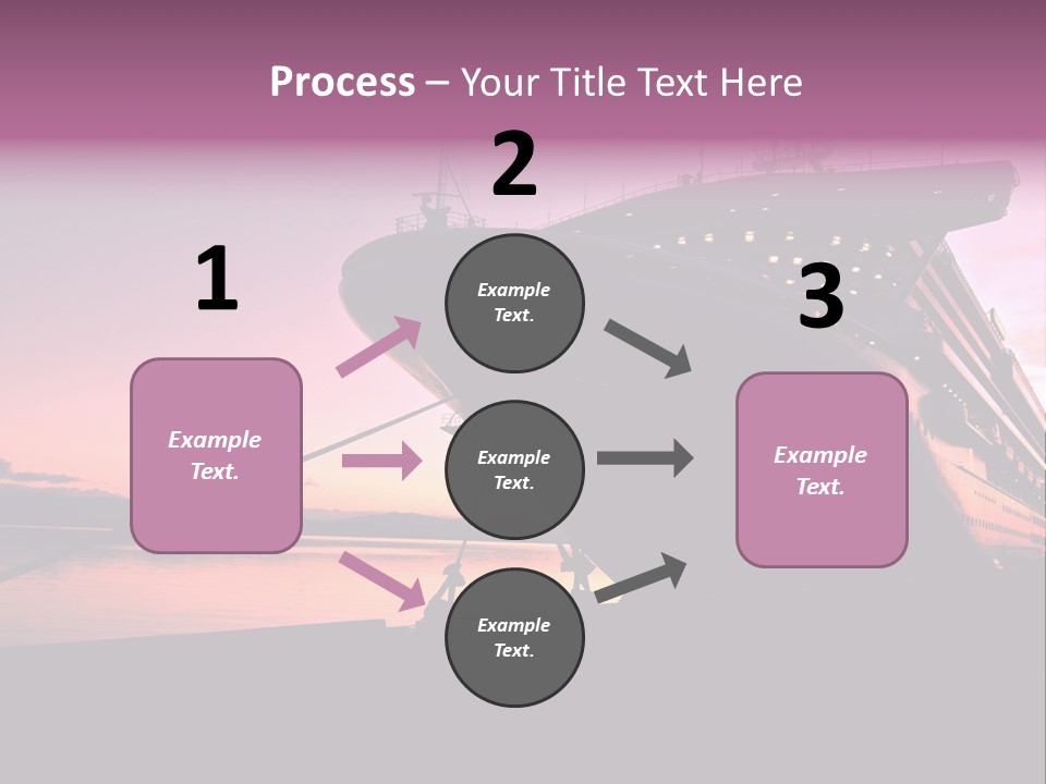 Cruise Ship Docked In Ushuaia At Sunrise PowerPoint Template
