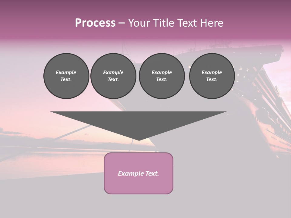 Cruise Ship Docked In Ushuaia At Sunrise PowerPoint Template