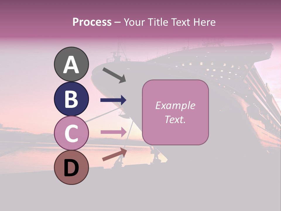 Cruise Ship Docked In Ushuaia At Sunrise PowerPoint Template