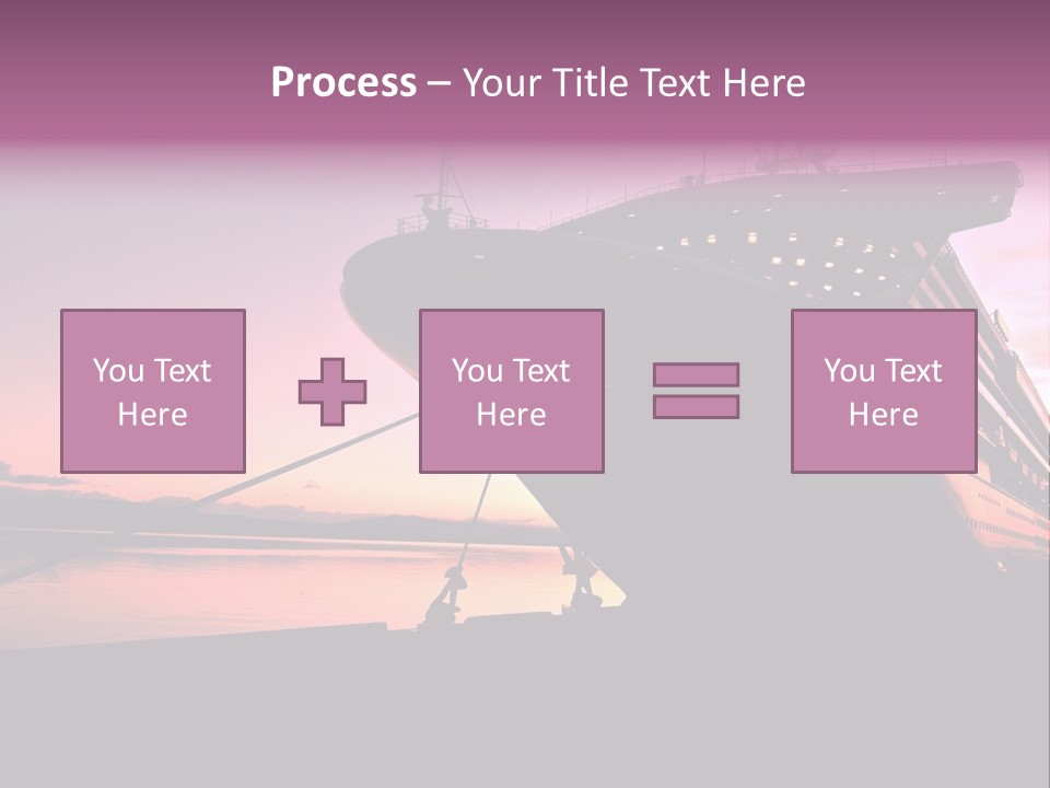 Cruise Ship Docked In Ushuaia At Sunrise PowerPoint Template