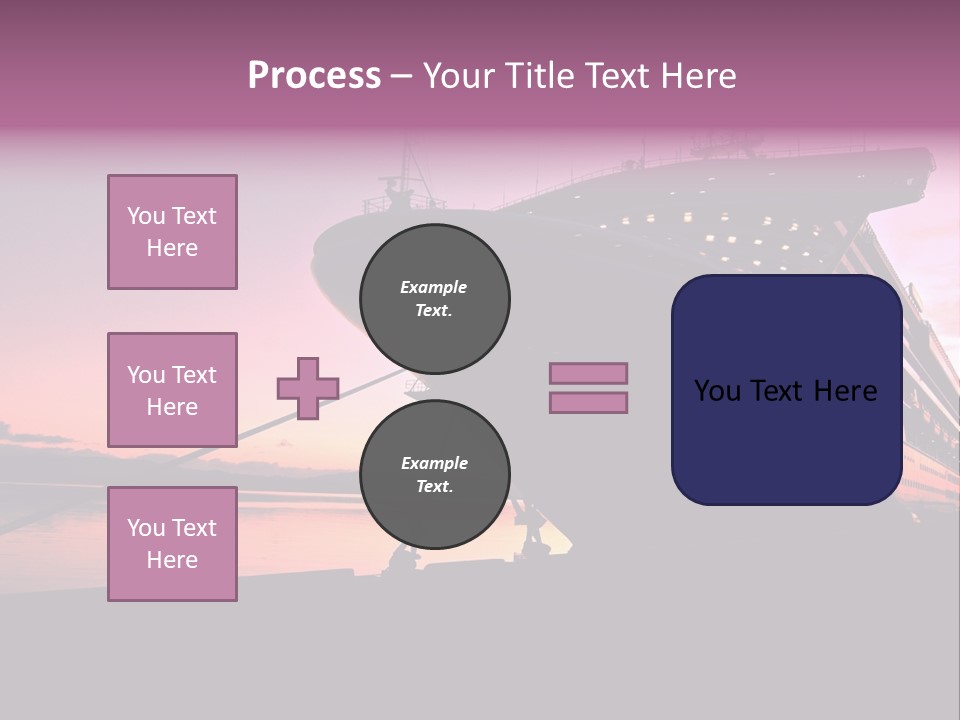 Cruise Ship Docked In Ushuaia At Sunrise PowerPoint Template