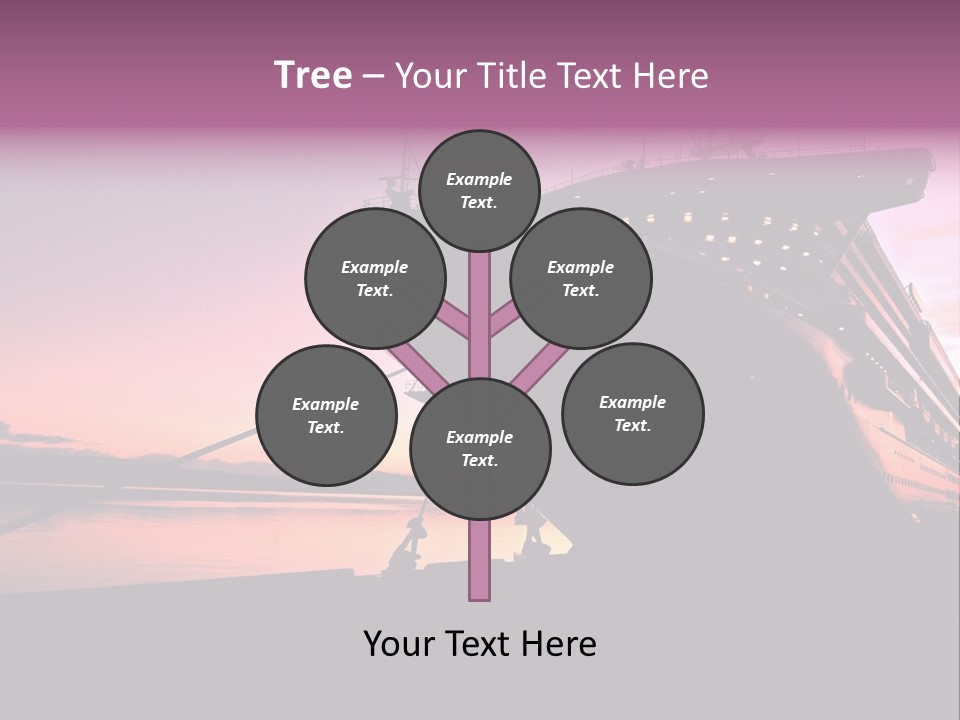 Cruise Ship Docked In Ushuaia At Sunrise PowerPoint Template