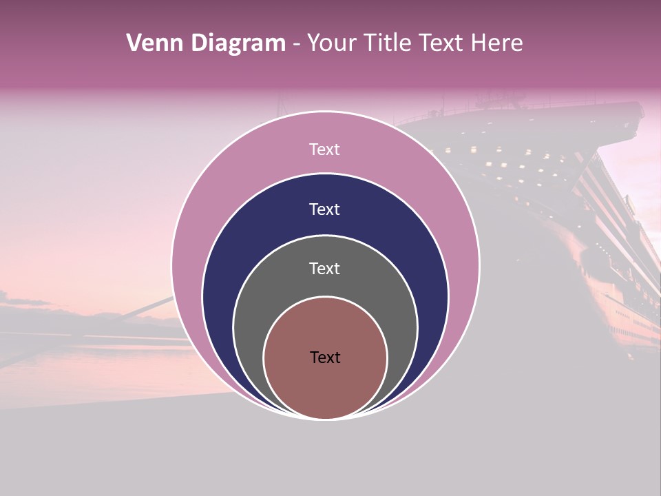 Cruise Ship Docked In Ushuaia At Sunrise PowerPoint Template
