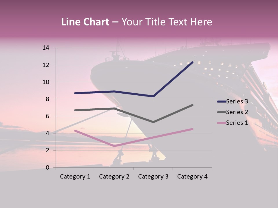 Cruise Ship Docked In Ushuaia At Sunrise PowerPoint Template